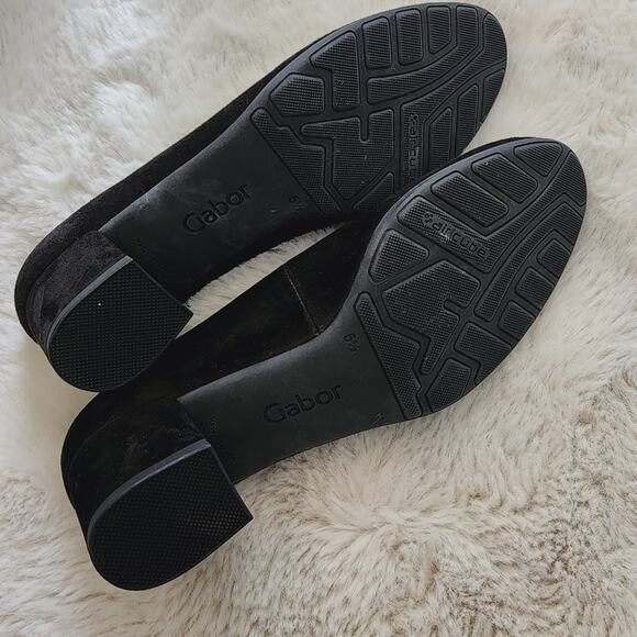 NEW Gabor Gigi Classic Scalloped Suede Block Heel Pump | UK 5.5 / US 8 | NEW - Picture 5 of 8